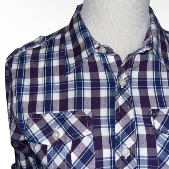 Jack Men’s Plaid Button Down Shirt Size Large - Picture 2 of 6